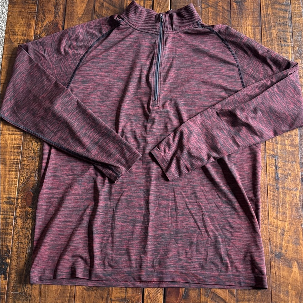 Lululemon Maroon/Black Quarter-Zip Pullover